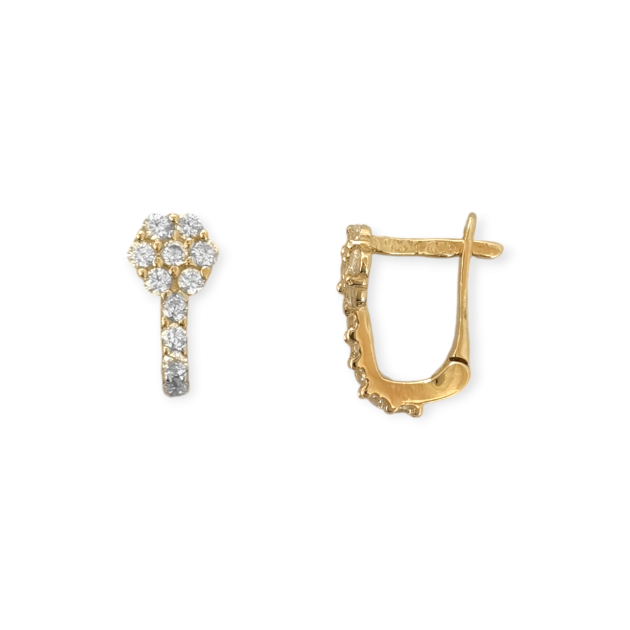 BA-585-KO-31 - Kolczyki złote z cyrkoniami