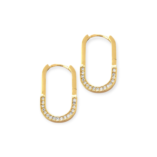 KL-585-KO-191 - Kolczyki złote z cyrkoniami