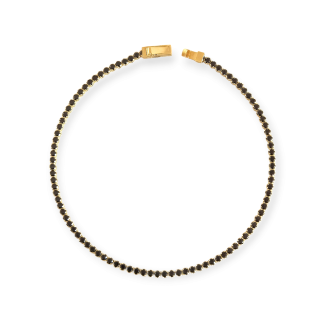 KL-585-BR-89 - Bransoletka złota z cyrkoniami - tenisowa