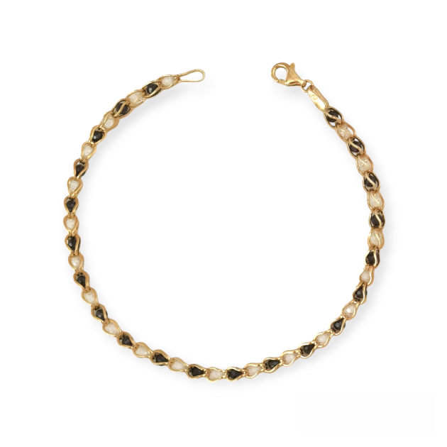 BN-585-BR-7 - Bransoletka złota z cyrkoniami