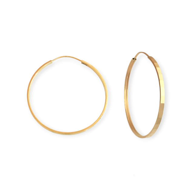 BN-585-KO-4 - Kolczyki złote - koła diamentowane 44 mm