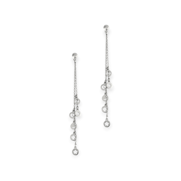 AX-925-KO-3 - Kolczyki srebrne - koniczynki, gwiazdki