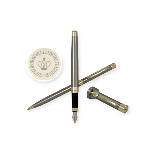 RE118PD - Pióro ze stalówką i długopis "Lane gold" REGAL