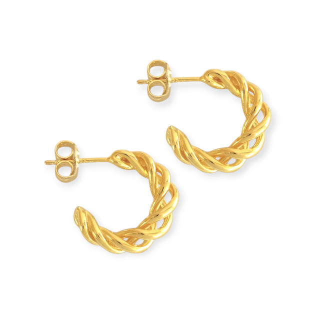 AZ-925-KO-15 - Kolczyki pozłacane