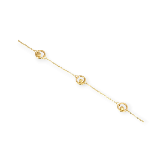VD-585-BR-2 - Bransoletka złota - kuleczki