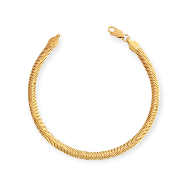 GE-585-BR-29 - Bransoletka złota - taśma 5 mm