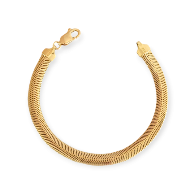 GE-585-BR-30 - Bransoletka złota - taśma 6 mm