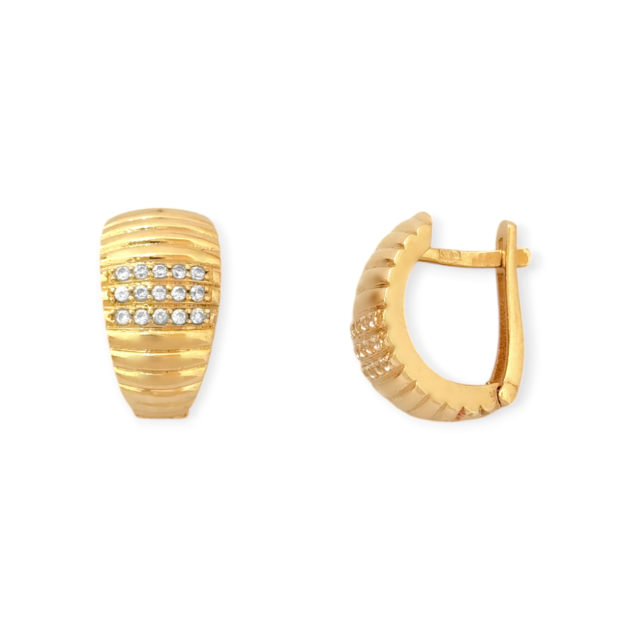 GE-585-KO-45 - Kolczyki złote z cyrkoniami