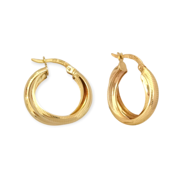 GE-585-KO-46 - Kolczyki złote - koła