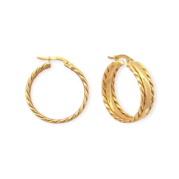 GE-585-KO-49 - Kolczyki złote - koła