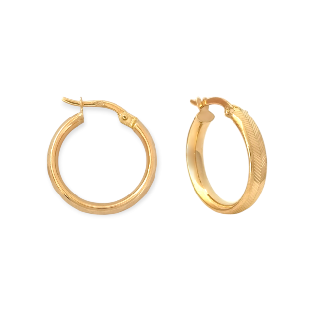 OL-585-KO-16 - Kolczyki złote - koła