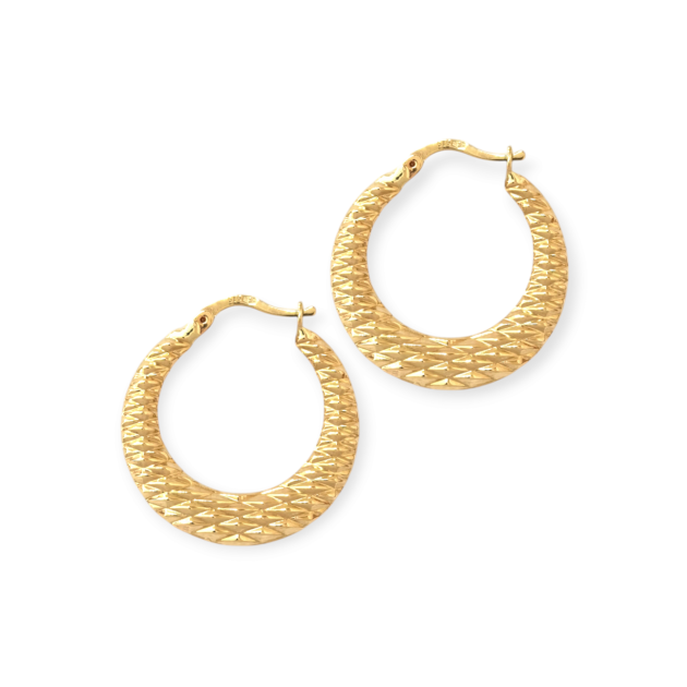 BA-585-KO-70 - Kolczyki złote - koła diamentowane