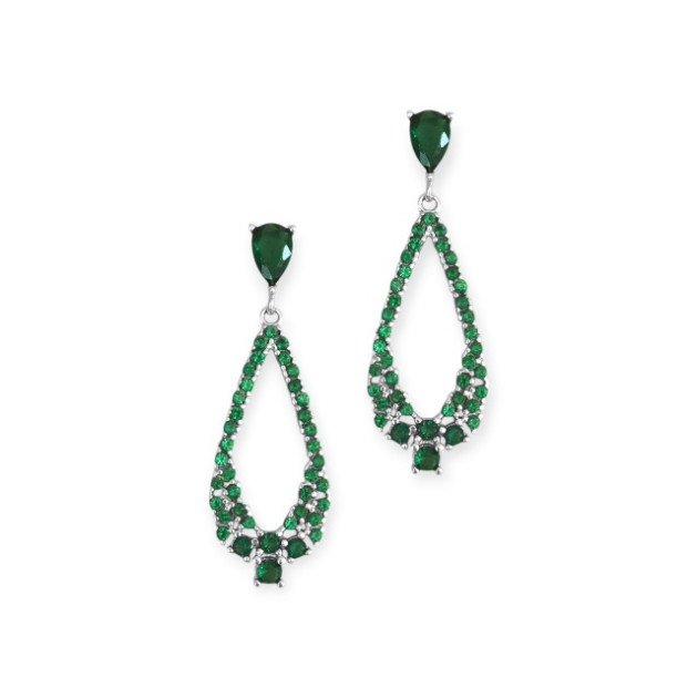 AZ-925-KO-18 - Kolczyki srebrne z cyrkoniami