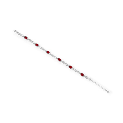 AZ-925-BR-58 - Bransoletka srebrna z cyrkoniami - nieskończoności