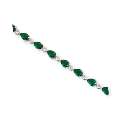 AZ-925-BR-65 - Bransoletka srebrna z cyrkoniami