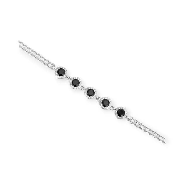 AZ-925-BR-73 - Bransoletka srebrna z cyrkoniami