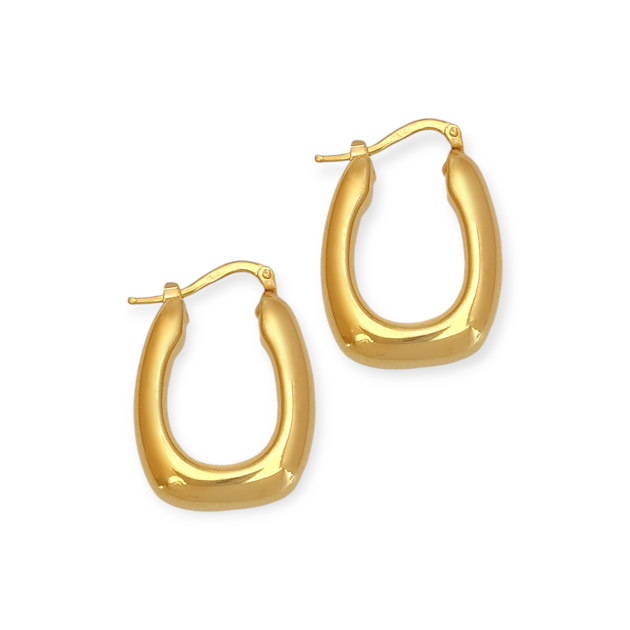 JD-925-KO-12 - Kolczyki pozłacane - dmuchane