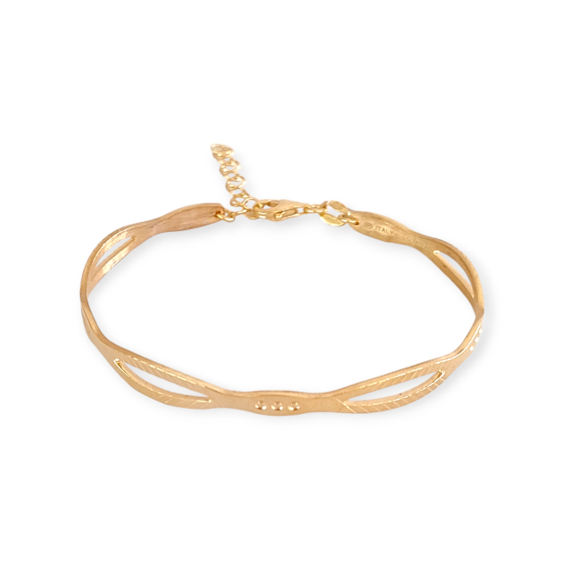 NP-925-BR-166 - Bransoletka pozłacana - sztywna