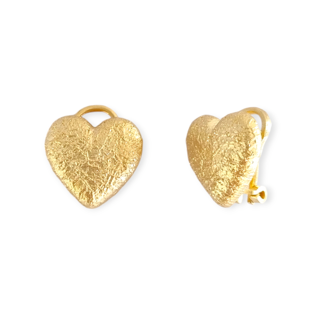 NP-925-KO-130 - Kolczyki pozłacane - serca