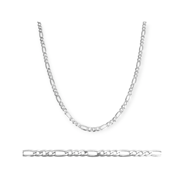 BA-925-ŁA-17 - Łańcuszek srebrny - figaro 4 mm