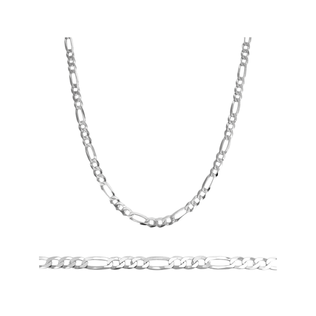BA-925-ŁA-18 - Łańcuszek srebrny - figaro 5 mm