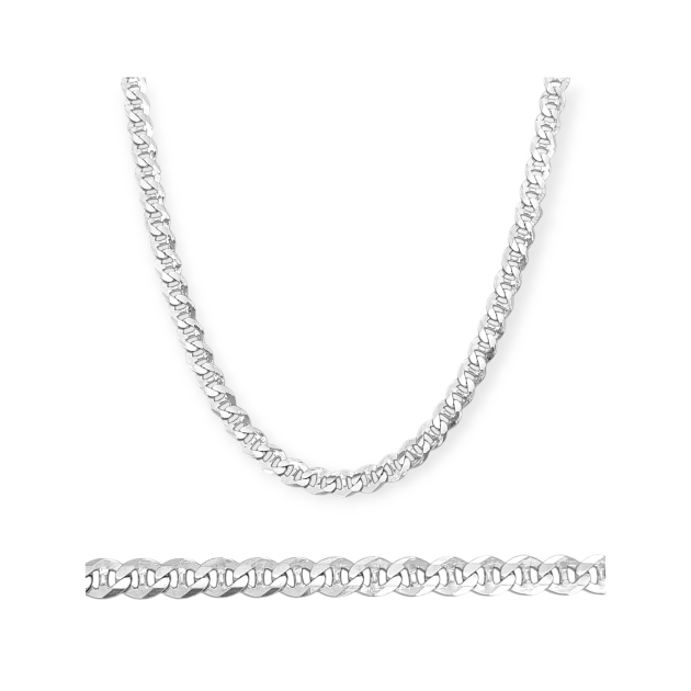 BA-925-ŁA-23 - Łańcuszek srebrny - gucci 7 mm