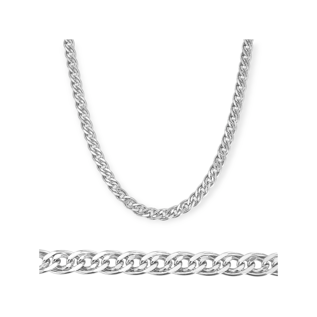 BA-925-ŁA-30 - Łańcuszek srebrny - mona lisa 7 mm