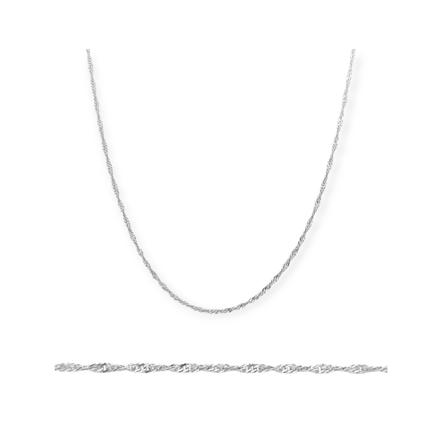 BA-925-ŁA-39 - Łańcuszek srebrny - singapur 3 mm