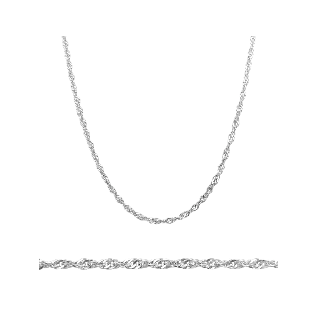 BA-925-ŁA-40 - Łańcuszek srebrny - singapur 3,5 mm