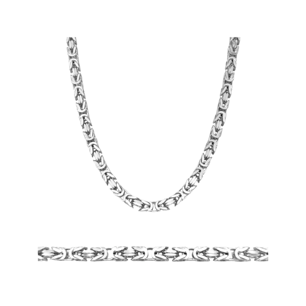 BA-925-ŁA-43 - Łańcuszek srebrny - splot królewski 5 mm