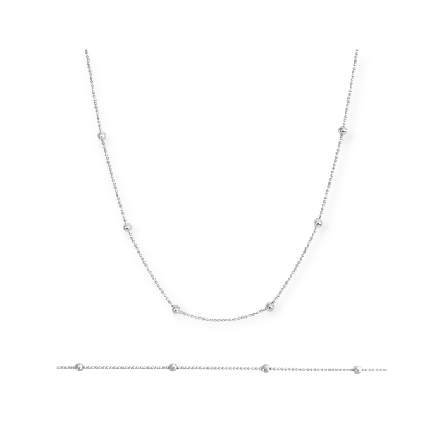 BA-925-ŁA-46 - Łańcuszek srebrny - kulki 3 mm