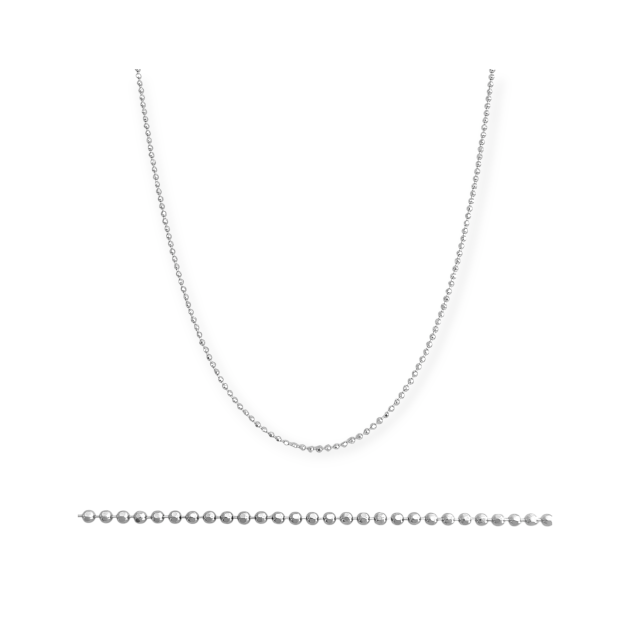 BA-925-ŁA-47 - Łańcuszek srebrny - kulki 1 mm