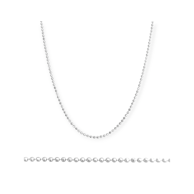 BA-925-ŁA-48 - Łańcuszek srebrny - kulki 2 mm