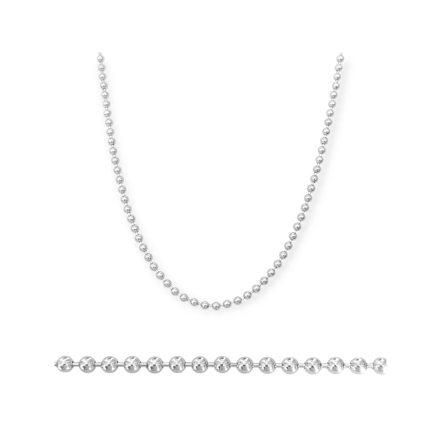 BA-925-ŁA-51 - Łańcuszek srebrny - kulki 3 mm