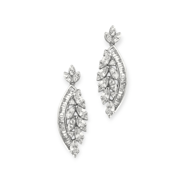 BA-925-KO-3 - Kolczyki srebrne z cyrkoniami