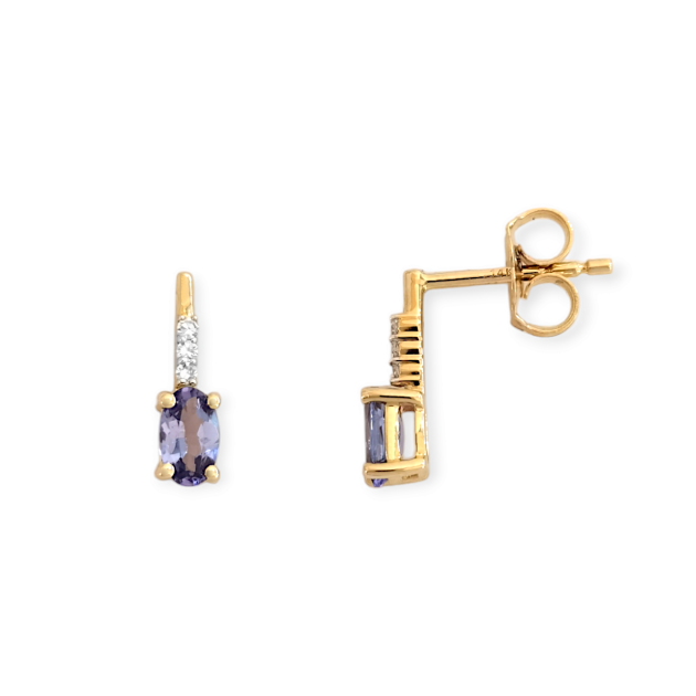 JE4667TNZY - Kolczyki złote z diamentami i tanzanitem