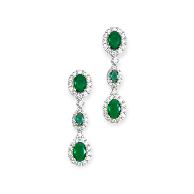 PX-925-KO-69 - Kolczyki srebrne z cyrkoniami