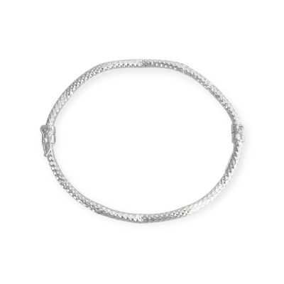 BA-925-BR-31 - Bransoletka srebrna z cyrkoniami - sztywna