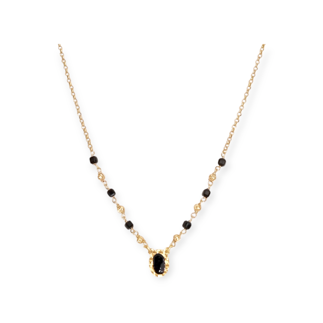 NP-925-NA-123 - Naszyjnik pozłacany z cyrkoniami