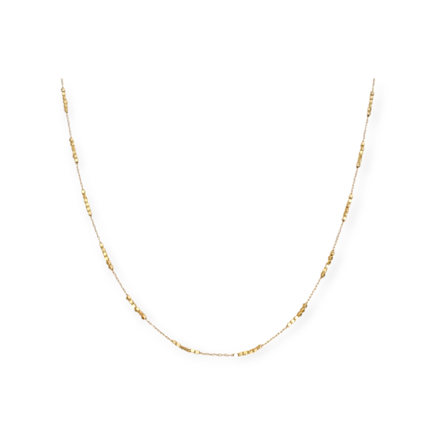 CO246860 - Naszyjnik złoty - kuleczki diamentowane