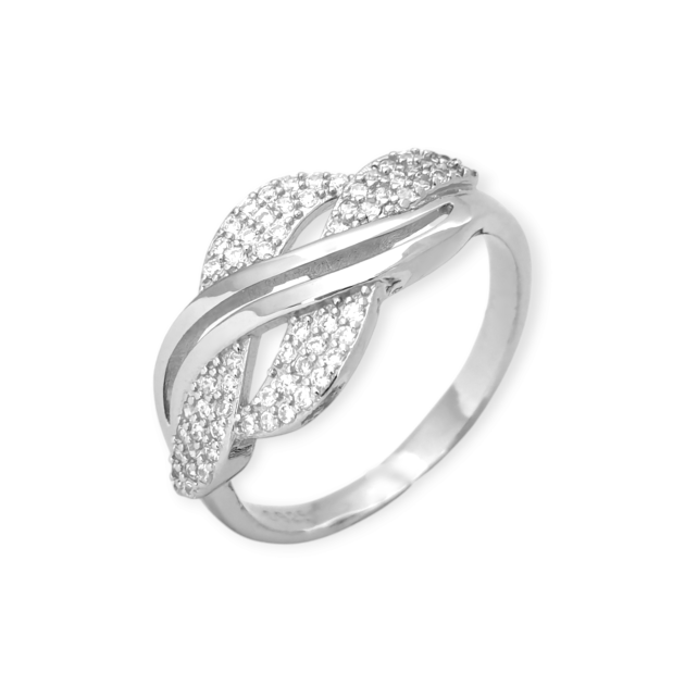 KL-925-PI-2 - Pierścionek srebrny z cyrkoniami