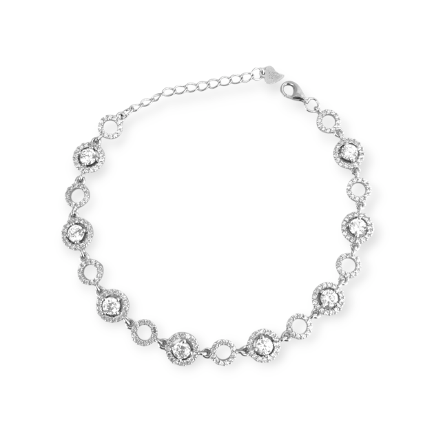 AR-925-BR-35 - Bransoletka srebrna z cyrkoniami