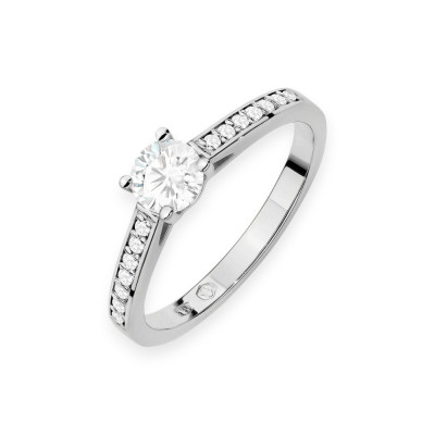 W0052 LAB - Pierścionek złoty z diamentami laboratoryjnymi