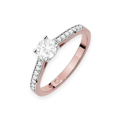 W0052 LAB - Pierścionek złoty z diamentami laboratoryjnymi