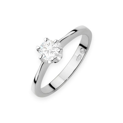 W0220 LAB - Pierścionek złoty z diamentem laboratoryjnym