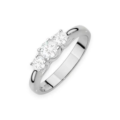 W0344 LAB - Pierścionek złoty z diamentami laboratoryjnymi