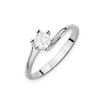 W0423 LAB - Pierścionek złoty z diamentem laboratoryjnym