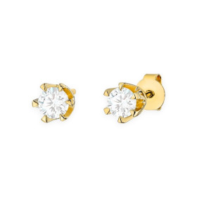 KO220 LAB - Kolczyki złote z diamentami laoratoryjnymi