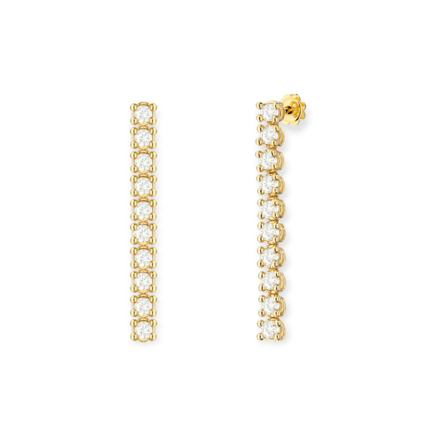 K0330 LAB - Kolczyki złote z diamentami laboratoryjnymi