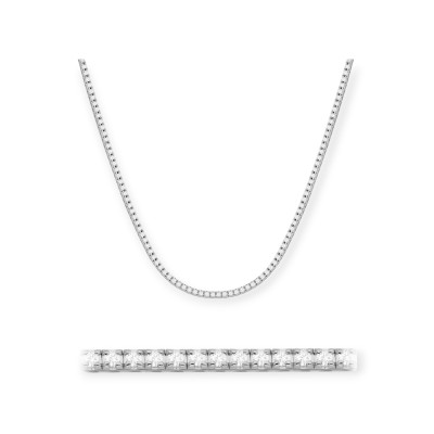 N0076 LAB - Naszyjnik złoty z diamentami laboratoryjnymi